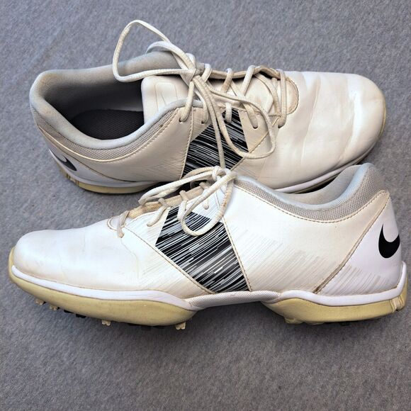 NIKE DELIGHT V LADY GOLF SHOES WOMENS SIZE 7.5 WHITE SOFT SPIKE POWER CHANNEL - Picture 5 of 10